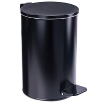 Ведро для мусора с педалью, усиленное, Титан, 10 л, черное, оцинкованная сталь в Зеленодольске