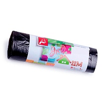 Мешки для мусора 30 л, черные, в рулоне 20 шт., ПНД, 6 мкм, 600х500 мм, Концепция Быта ЭкоДом, 601348 в Зеленодольске