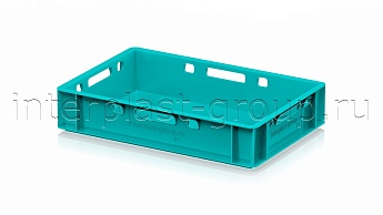 Ящик для мяса и колбасных изделий Е-1 бирюзовый в Зеленодольске Ящик для мяса и колбасных изделий Е-1 бирюзовый в Зеленодольске