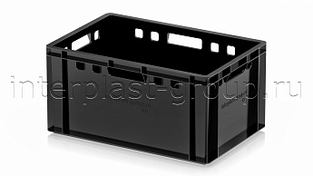 Ящик для мяса и колбасных изделий Е-3 черный в Зеленодольске Ящик для мяса и колбасных изделий Е-3 черный в Зеленодольске