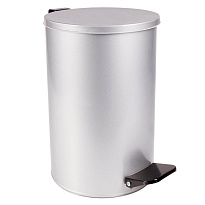 Ведро для мусора с педалью, усиленное, Титан, 10 л, серое, оцинкованная сталь в Зеленодольске