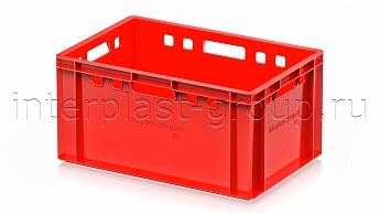 Ящик для мяса и колбасных изделий Е-3 красный в Зеленодольске Ящик для мяса и колбасных изделий Е-3 красный в Зеленодольске