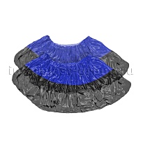 Бахилы сине-черные 1000 шт (500 пар), 54 мкм, двойная подошва, с одной резинкой, Прочные+ в Зеленодольске