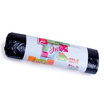 Мешки для мусора 60 л, черные, в рулоне 20 шт., ПНД, 7 мкм, 700х600 мм, Концепция Быта ЭкоДом, 601349 в Зеленодольске
