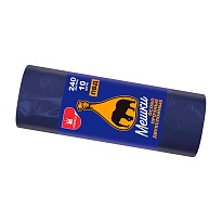 Мешки для мусора 240 л, синие, рулон 10 шт., ПВД 36 мкм, 1350х900 мм, Уфа Пак, МВ1854 (МВ 240-10с) в Зеленодольске