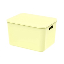 Ящик пластиковый вкладываемый светло-желтый 410х305х245 мм в Зеленодольске