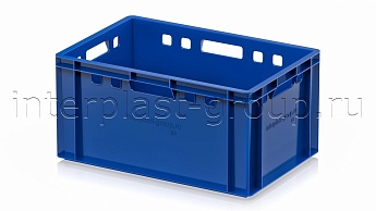 Ящик для мяса и колбасных изделий Е-3 синий в Зеленодольске Ящик для мяса и колбасных изделий Е-3 синий в Зеленодольске