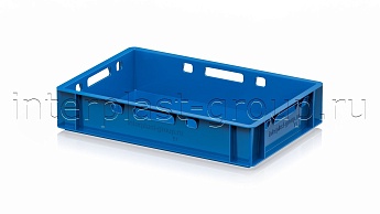 Ящик для мяса и колбасных изделий Е-1 голубой в Зеленодольске Ящик для мяса и колбасных изделий Е-1 голубой в Зеленодольске
