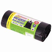 Мешки для мусора 30 л, черные, в рулоне 30 шт., ПНД, 7 мкм, 550х480 мм, Любаша, 608089 в Зеленодольске Мешки для мусора 30 л, черные, в рулоне 30 шт., ПНД, 7 мкм, 550х480 мм, Любаша, 608089 в Зеленодольске