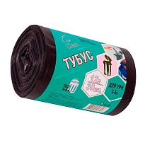 Мешки для мусора 12 л, черные, в рулоне 30 шт., ПНД, 6 мкм, 550х320 мм, Концепция Быта Tubus, 604936 в Зеленодольске