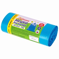 Мешки для мусора 35 л, синие, в рулоне 30 шт., ПНД, 10 мкм, 600х500 мм, Любаша, 608091 в Зеленодольске Мешки для мусора 35 л, синие, в рулоне 30 шт., ПНД, 10 мкм, 600х500 мм, Любаша, 608091 в Зеленодольске