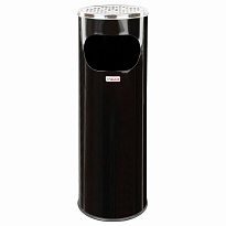 Урна с пепельницей 18 литров, нержавеющая сталь, черная, LAIMA PROFESSIONAL в Зеленодольске