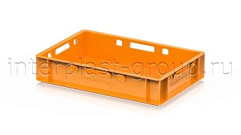 Ящик для мяса и колбасных изделий Е-1 оранжевый в Зеленодольске Ящик для мяса и колбасных изделий Е-1 оранжевый в Зеленодольске