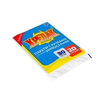 Мешки для мусора 20 л, с ручками, черные, в пачке 20 шт., ПНД, 10 мкм, 550х440 мм, Крепак, 4607075710023 в Зеленодольске